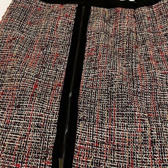 ABM Liz Claiborne Sz 10 Pencil skirt black white lined petite 10p Zipper - Picture 4 of 8